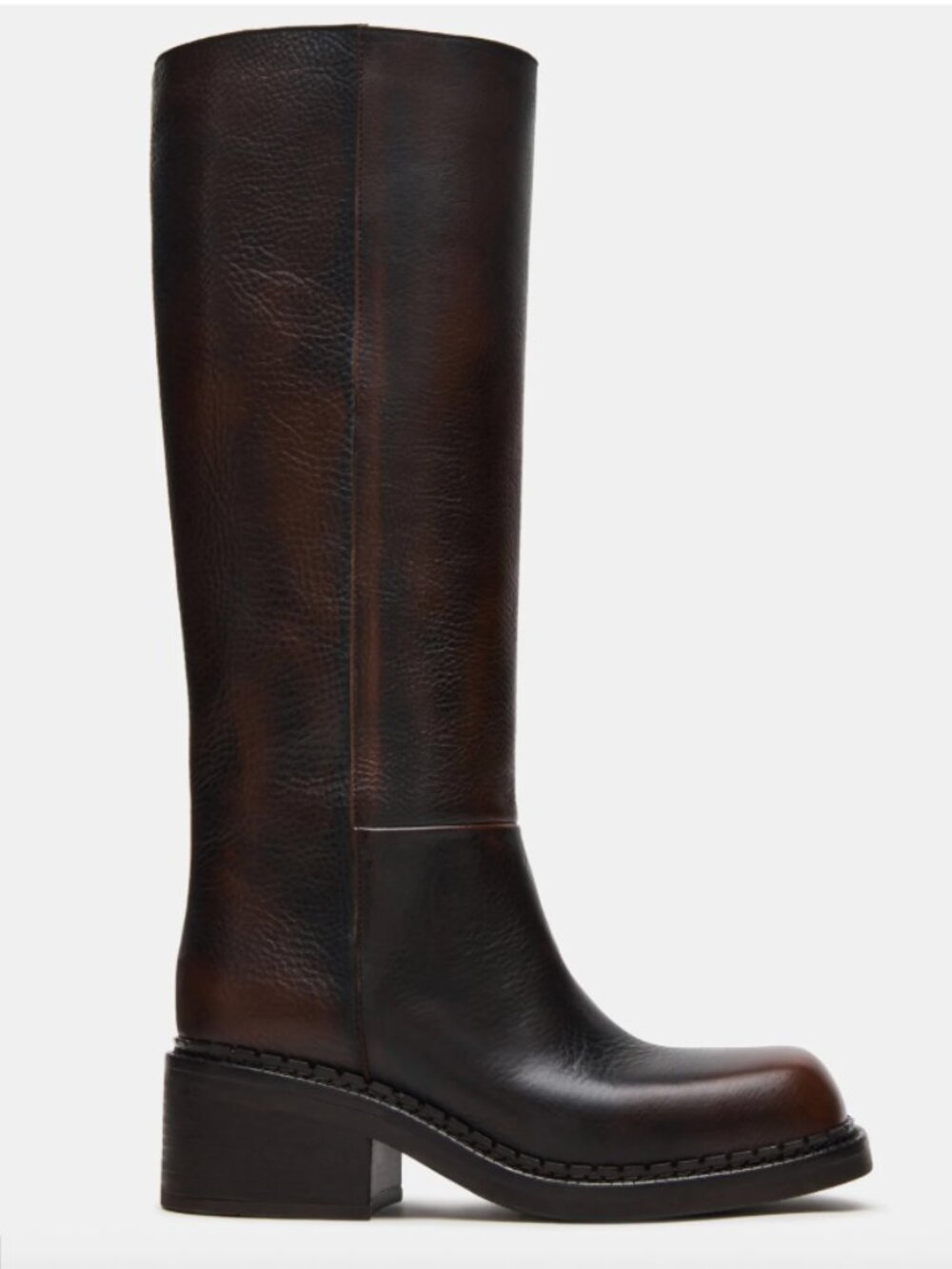 NWT Steve Madden Davos Cognac Leather Knee High Boots